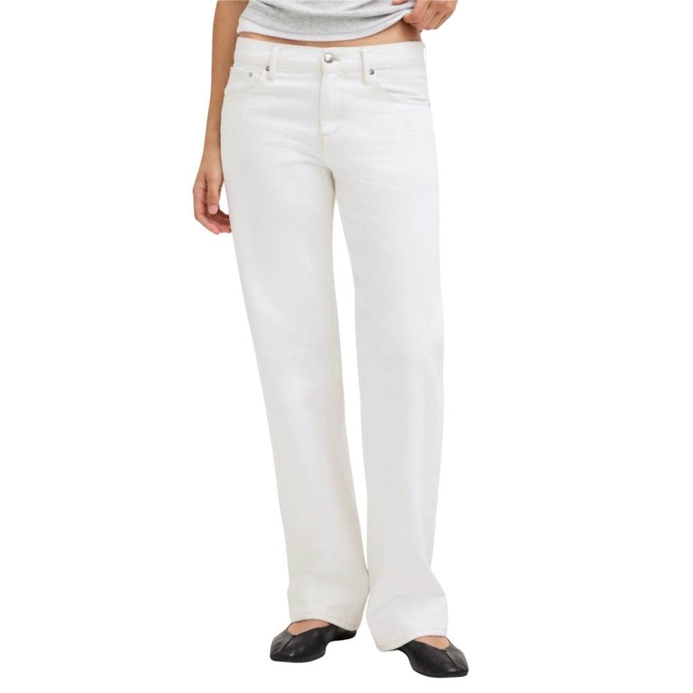 Madewell Low-Rise Loose Jean Tile White Straight Leg Denim NWT $148 24